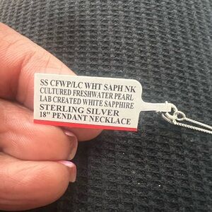 Kohl's Sterling Silver White Sapphire Pendant Necklace